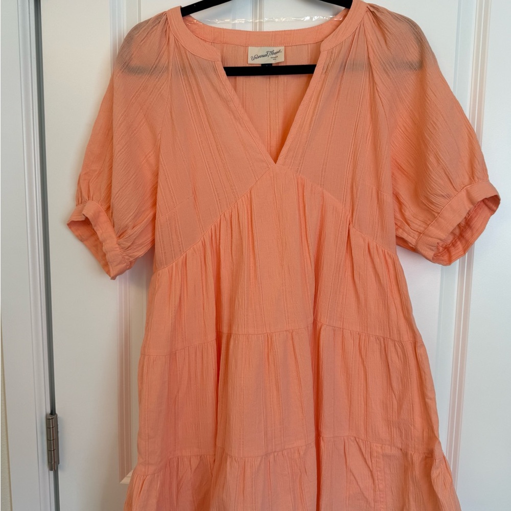 Universal Thread neon peach V-Neck dress
